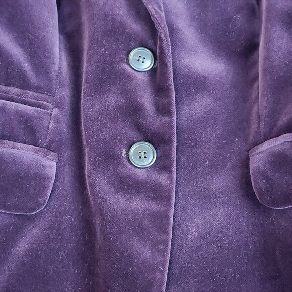 J. Crew Velvet Schoolboy Blazer Plum Eggplant Purple - Picture 10 of 12